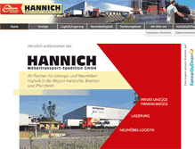 Tablet Screenshot of hannich.de